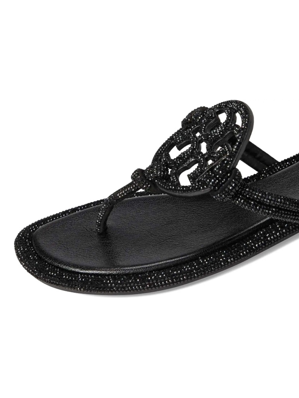 Tory Burch Women's Miller Pavé Knotted Sandal - Black - Picture 3 of 7